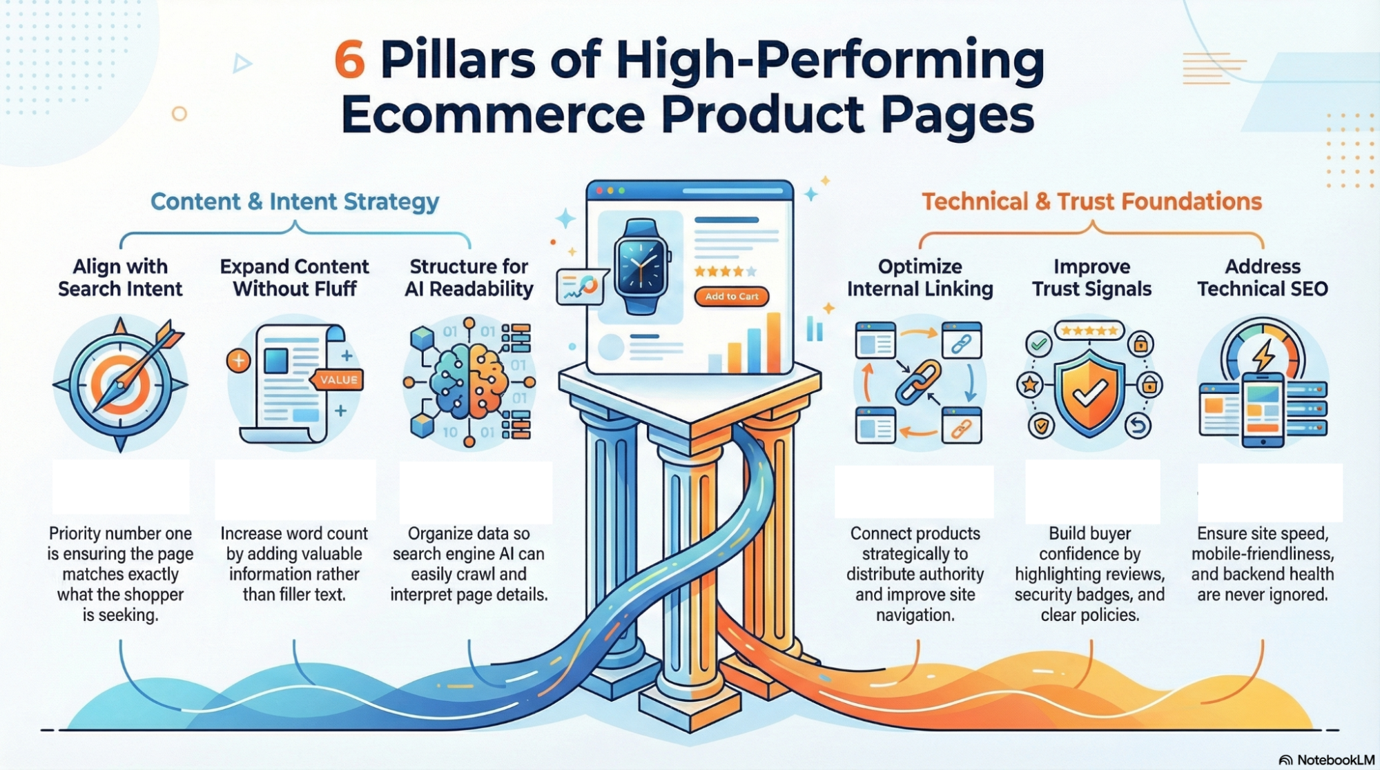 6 Pillars of Ecommerce Product page